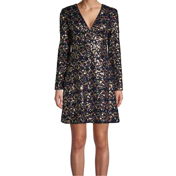 Aidan by Aidan Mattox Textured Sequin Cocktail Dress - Picture 1 of 5